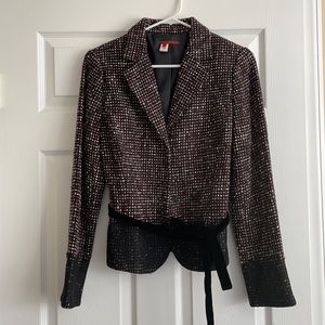 Anthropologie Tapemeasure Black Tweed Blazer